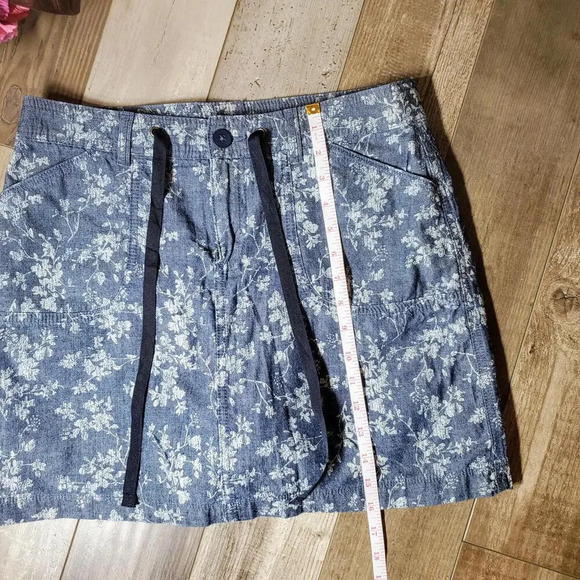 White Stag Blue Floral Skort Size 6 100% Cotton RN 52469 - Picture 6 of 12